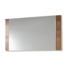 Mobile bagno 80 cm con colonna, lavabo e specchio color noce - Aktiva 98383
