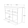 Isola Centrale Cucina 120 Cm Con Ante E Ripiani Dorian Rovere