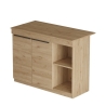 Isola Centrale Cucina 120 Cm Con Ante E Ripiani Dorian Rovere