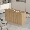 Isola Centrale Cucina 160 Cm Con Ante E Ripiani Dorian Rovere