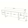 Mobile TV Da Terra 160 Cm Stile Industrial Con Ante A Ribalta Icaro Rovere