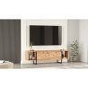 Mobile TV Da Terra 160 Cm Stile Industrial Con Ante A Ribalta Icaro Rovere
