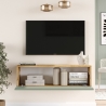 Mobile TV Sospeso 100x32x30 Verde E Rovere Con Vano Frame
