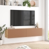 Mobile Tv Sospeso 140x32x30 Rovere E Rosso Mattone Frame