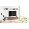 Mobile Tv Sospeso 140x32x30 Rovere E Rosso Mattone Frame