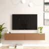 Mobile Tv Sospeso 180x32x30 Rovere E Rosso Mattone Frame