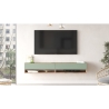 Mobile Tv Sospeso 180 Cm 2 Vani Rovere E Verde Salvia Frame