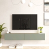 Mobile Tv Sospeso 180x32x30 Rovere E Verde Salvia Frame
