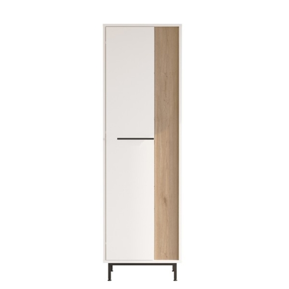 Scarpiera Multiripiano 57x36x185 Cm 1 Anta Argo Bianco E Rovere