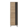 Scarpiera Multiripiano 57x36x185 Cm 1 Anta Argo Antracite E Rovere