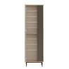 Scarpiera Multiripiano 57x36x185 Cm 1 Anta Argo Antracite E Rovere