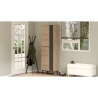 Scarpiera Multiripiano 57x36x185 Cm 1 Anta Argo Antracite E Rovere