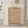 Scarpiera Da Ingresso 72x36x105 A 2 Ante Con Piedini Argo Rovere