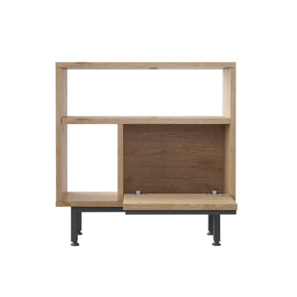 Tavolino Laterale Per Divano Da Salotto 60x25x60 Ocean Effetto Legno