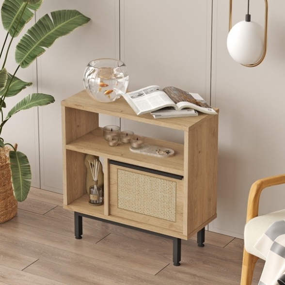 Tavolino Laterale Per Divano Da Salotto 60x25x60 Ocean Juta