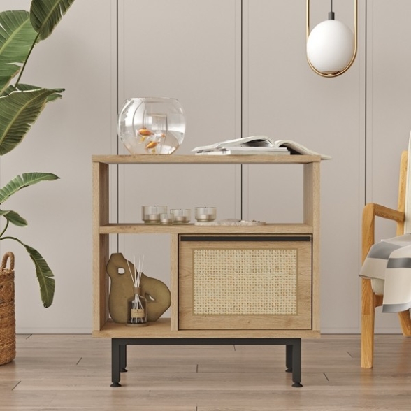 Tavolino Laterale Per Divano Da Salotto 60x25x60 Ocean Juta