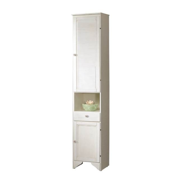 Mobile bagno 85 cm con lavabo, specchio e colonna bianco - Duchessa 8693