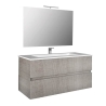 Mobile bagno sospeso 80 cm con specchio e lavabo rovere corda - Splash 93221