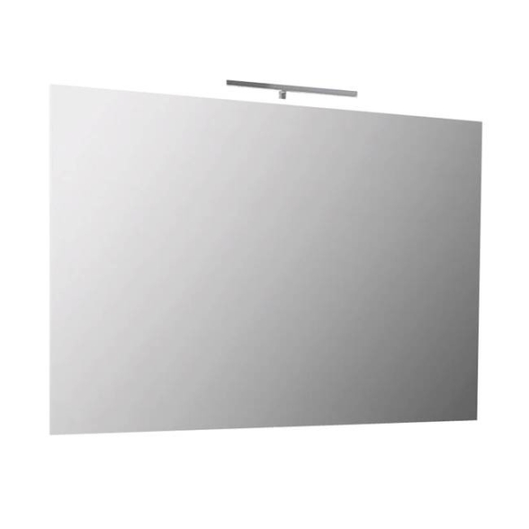 Mobile bagno sospeso 80 cm con specchio e lavabo rovere corda - Splash 93221