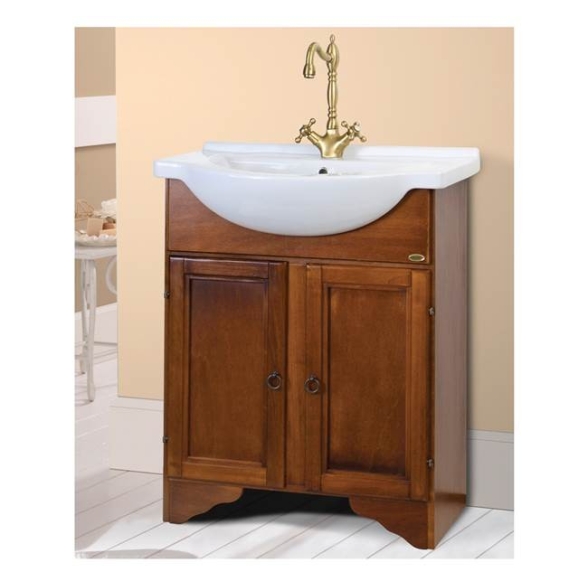 Mobile bagno arte povera 65 cm con lavabo integrale - Larisa 7541