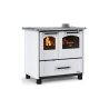 Cucina A Legna 7,5 kW Con Forno Family La Nordica 4 Stelle Bianca