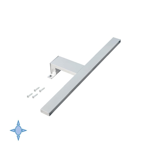 Applique LED 45 cm per specchio da bagno luce bianca fredda cromato