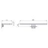 Applique LED 45 cm per specchio da bagno luce bianca fredda cromato