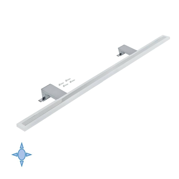 Applique LED 80 cm per specchio da bagno luce bianca fredda cromato