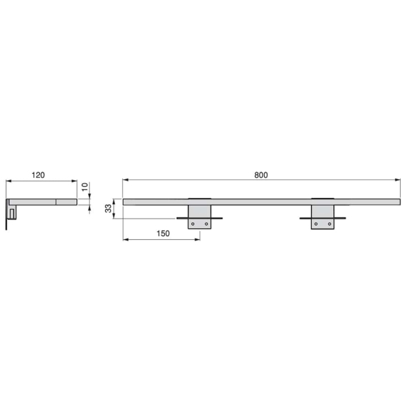 Applique LED 80 cm per specchio da bagno luce bianca fredda cromato