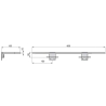 Applique LED 80 cm per specchio da bagno luce bianca fredda cromato