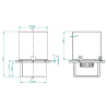 Bruciatore tondo inox con vetro per camino a bioetanolo 1,5 lt d.25