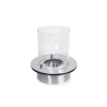 Bruciatore tondo inox con vetro per camino a bioetanolo 3 lt d.35