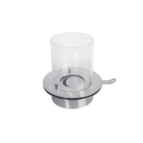 Bruciatore tondo inox con vetro per camino a bioetanolo 3 lt d.35