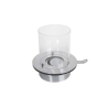Bruciatore tondo inox con vetro per camino a bioetanolo 3 lt d.35
