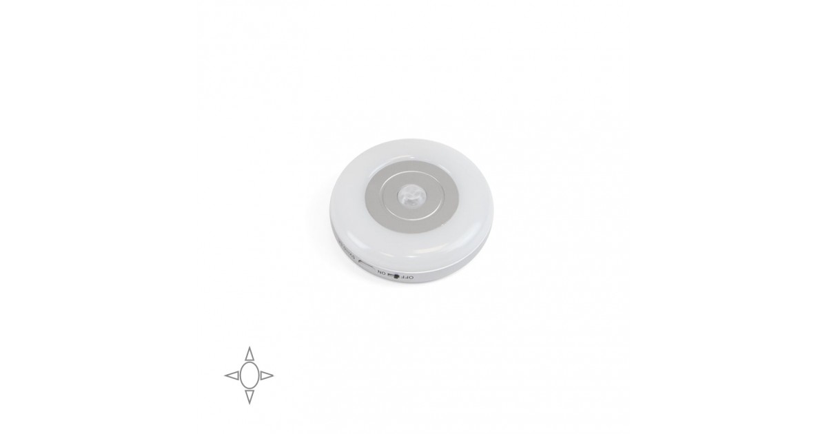 Luce LED, USB ricaricabile, con sensore di movimento e luce bianca naturale in plastica grigio metallizzato