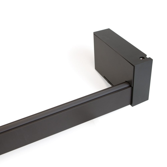 Barra appendiabiti regolabile 708-858 mm luce bianca LED a batteria colore moka