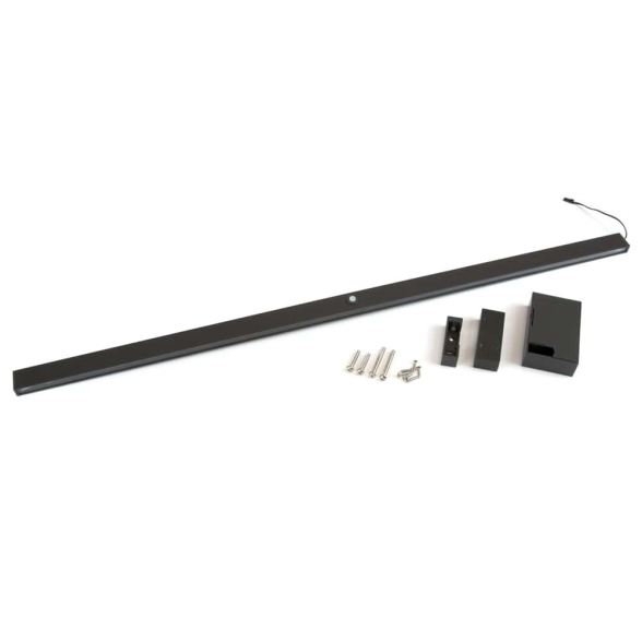 Barra appendiabiti regolabile 708-858 mm luce bianca LED a batteria colore moka