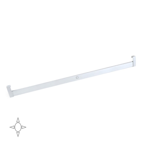 Barra appendiabiti regolabile 1008-1158 mm per armadi con luce bianca LED