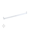 Barra appendiabiti regolabile 858-1008 mm per armadi con luce bianca LED