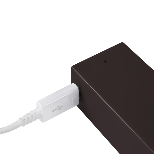 Barra appendiabiti regolabile 858-1008 mm luce bianca LED a batteria, colore moka