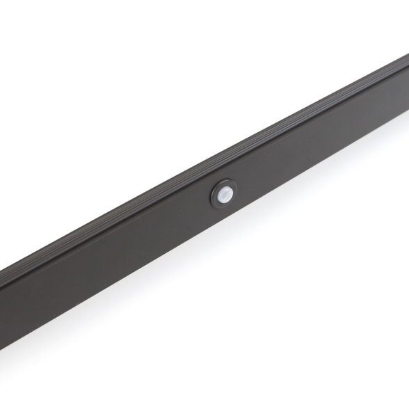 Barra appendiabiti regolabile 858-1008 mm luce bianca LED a batteria, colore moka