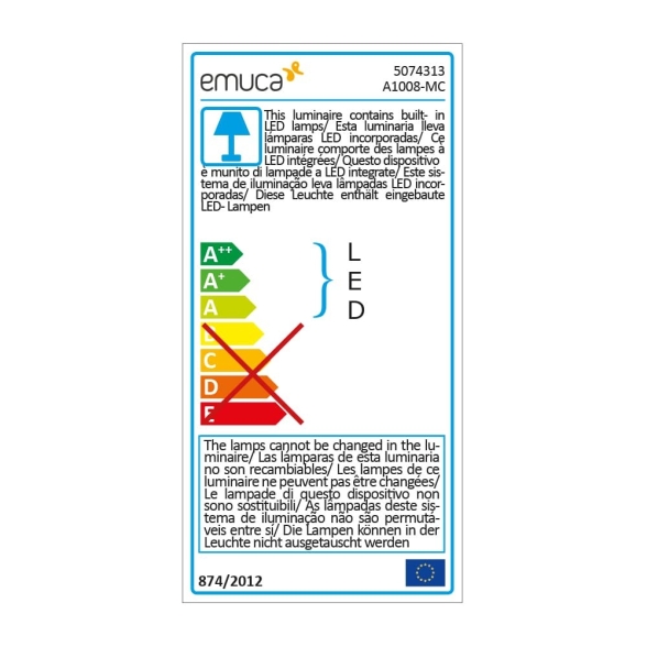 Barra appendiabiti regolabile 858-1008 mm luce bianca LED a batteria, colore moka