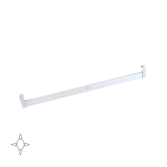 Barra appendiabiti regolabile 708-858 mm per armadi con luce bianca LED