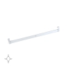 Barra appendiabiti regolabile 708-858 mm per armadi con luce bianca LED