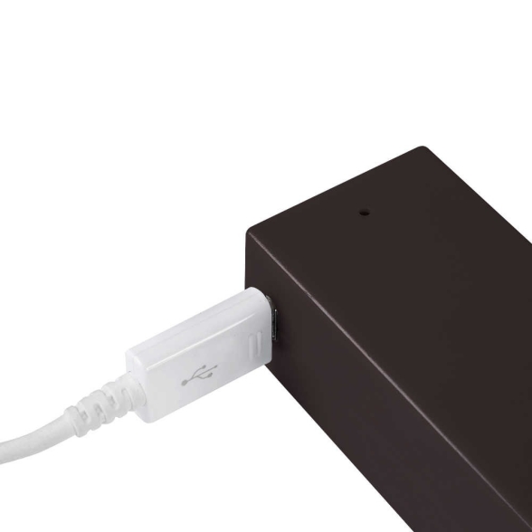 Barra appendiabiti regolabile 558-708 mm luce bianca LED a batteria, colore moka