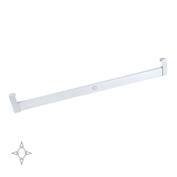 Barra appendiabiti regolabile 558-708 mm per armadi con luce bianca LED