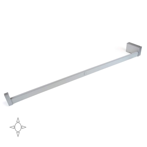 Barra appendiabiti regolabile 1008-1158 mm luce bianca LED a batteria