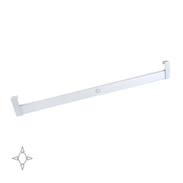 Barra appendiabiti regolabile 408-558 mm per armadi con luce bianca LED