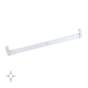 Barra appendiabiti regolabile 408-558 mm per armadi con luce bianca LED