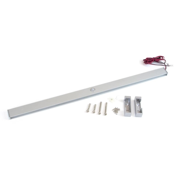 Barra appendiabiti regolabile 408-558 mm per armadi con luce bianca LED